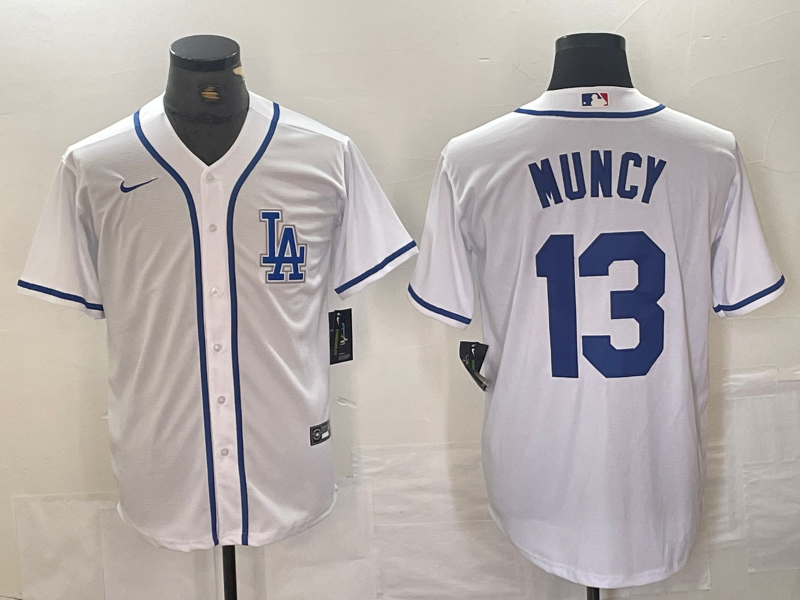 Men's Los Angeles Dodgers Max Muncy #13 White Limited Jersey